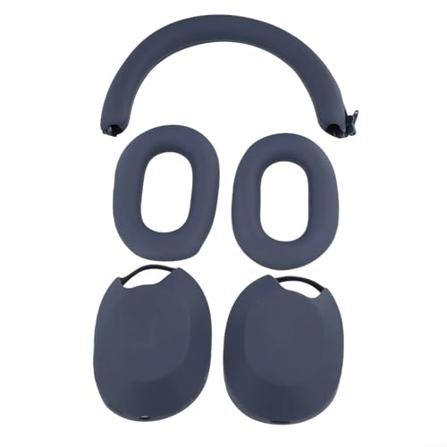 Funda de silicona ligera para auriculares Sony WH1000XM5 que ofrece protección completa y comodidad (azul profundo)