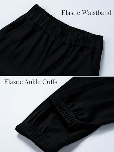 Boys Cargo Joggers Elastic Waist Pants Kids Twill School Jogging Trousers Bottoms4