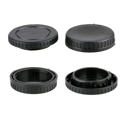 Tapa para cuerpo de cámara y tapa trasera para lente compatibles con Nikon N1 J5, J3, J2, J1, V3, V2, V1 (paquete de 2 unidades)