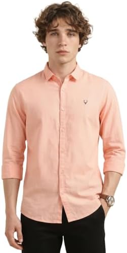 Allen Solly Mens Cotton Casual Shirt | Regular Collar | Soft Breathable Fabric | Everyday Smart Casual Wear