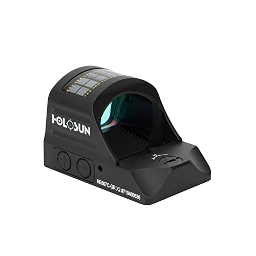 Image of HOLOSUN 407C /507C-X2 Series, 2 MOA Dot, 32 MOA Circle Dot Options, 7075 Aluminum, Open, Solar, Shake Awake, RMR Footprint (Red, Green Reticle) (Black, Burnt Bronze)