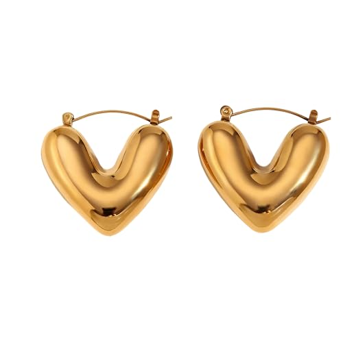 Jewellery Pendientes de aro en Forma de V para Mujer, Pendientes de Diamantes de imitación de Corte múltiple, Lindos Pendientes de Gota de corazón de Coral de Estrella de mar, Elegantes Pendientes de