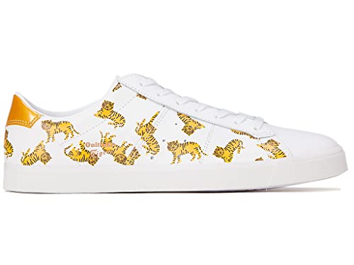  Onitsuka Tiger Lawnship 3.0 Sneaker unisex da adulto, Bianco/Aop Tiger 101, 5.5 Women/7 Men
