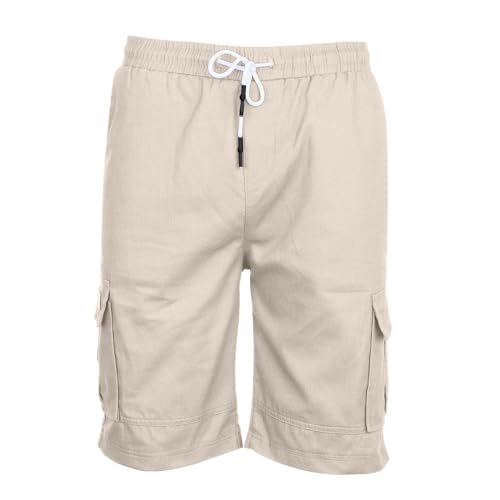 Men's Cargo Shorts Drawstring Waisted Lightweight Quick Dry Shorts Summer Casual Rip-Resistant Tactical Pants3