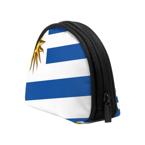 Portable Coin Purse Uruguay-Flag Mini Zippered Money Pouch Card Holder4