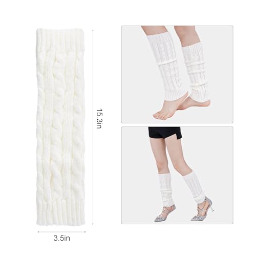 Leg Warmers Arm Warmers Knee Warmers 2Pcs Include Black Leg Warmer and Black Arm Warmer for 80s Party Winter Women4