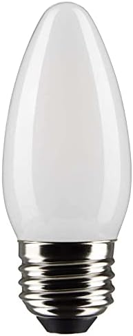 Satco S21287 4W LED B11 Light Bulb 2700K Warm White Frosted 120V E26 Medium Base - 6 Pack