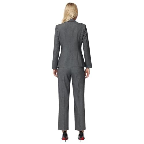 Perfectly Polished: Grey Blazer and Pants Set for the Professional Woman - Image 4