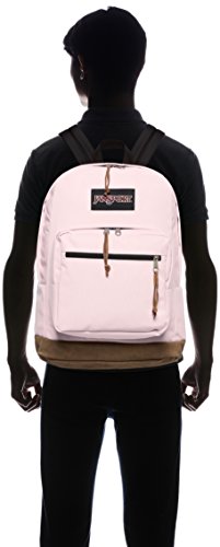 JanSport Right Pack Backpack - School, Travel, Work, or Laptop Bookbag with Leather Bottom, Pink Blush - Image 5