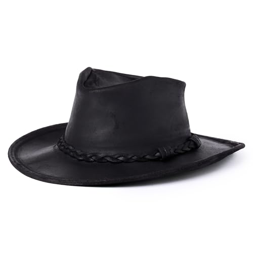 Chapeau Outback noir Minnetonka taille S en cuir