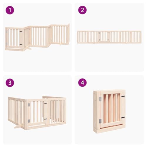 Barrière pour chien pliable sans perçage pour protéger le salon - 8