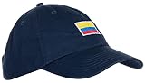 Ann Arbor T-Shirt Co. Colombian Flag Hat - Country of Colombia Pride, Low Profile Baseball Dad Hat for Men Women - (Navy Blue)