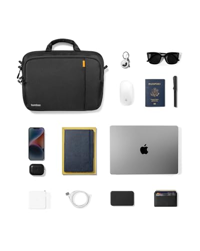 tomtoc 360 Protective Laptop Carry Case for 2026 14-inch MacBook Pro M5/M4/M3/M2/M1 Pro/Max A3426 A3427 A3434 A3112 A3401 A3185, Water-resistant Laptop Shoulder Bag for 13-inch MacBook Air/Pro/Neo