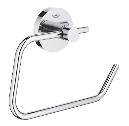 GROHE Start - Papierhalter (Material: Metall verdeckte Befestigung ohne Deckel zum Kleben oder Bohren) Chrom 41200000