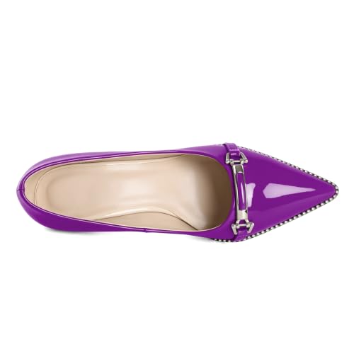 Image of Women's High Heel Pumps Stiletto Heel Pumps for Women Pointed Toe Heels Elegant Classic 3.5 Inch Beaded Pumps
