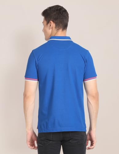 Image of U.S. POLO ASSN. Solid Slim Fit Polo T Shirts for Men - 100% Cotton, Half Sleeves Mens Tshirt