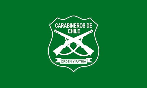 Drapeau Carabineros de Chile paysage grand format de 1.35m² - 2