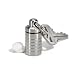 Cielo Pill Holders - Stainless Steel Keychain Pill Fob - Made in USA - Lifetime Guarantee - Petite Slim Single Chamber (0.5" id; 1.3" h) Pill Case - Everyday Carry Pill Box - EDC Container