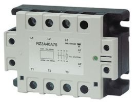 CARLO GAVAZZI RZ3A60D75 3 Pole, Solid State Relay, 3 Phase, 600 VACRMS, Zero Switching, 4-32 VDC Control Voltage, 3 X 75 AACRMS