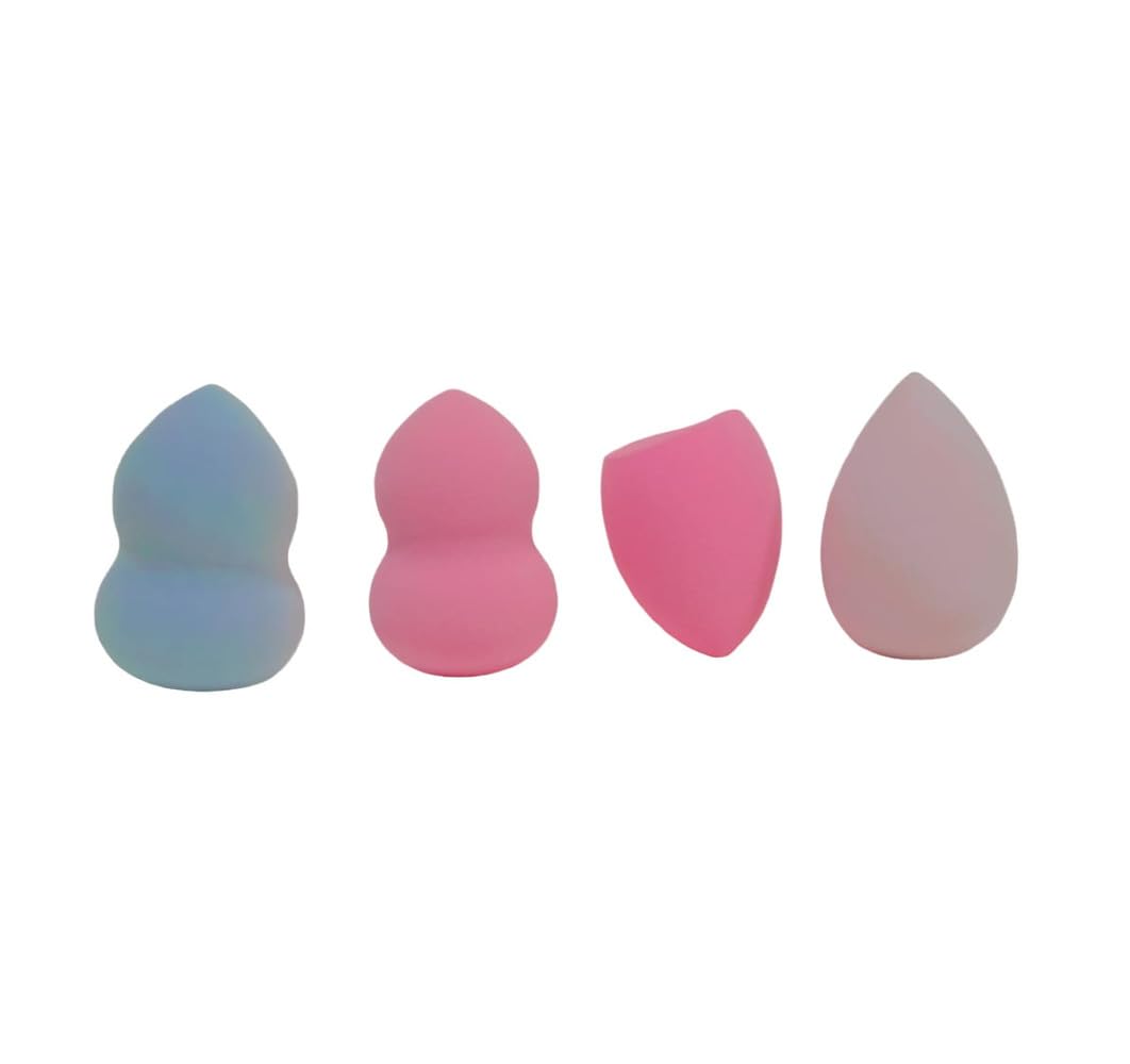 Beauty Blender Complexion Sponge – pack of 4 Smooth Beauty Sponge Professional Beauty Makeup Sponges for Dry & Wet, Multi-Colored Sponges Blender Set With Storage Case Foundation Blending Sponge Ideal
