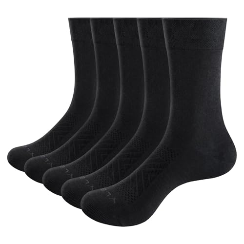 Women's Dress Socks For Women, Plain Thin Basic Womens Socks Thin Cotton Crew Socks, 5 Pairs