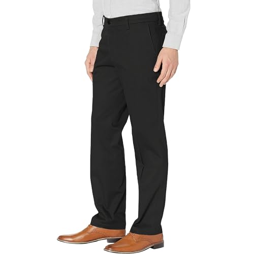 Mens Straight Fit Casual Pants with Expandable Waist Flat Front Chino Pants3