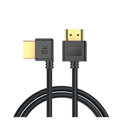 8K HDMI 2.1 R[h 48Gbps 8K@60Hz/4K@240Hz HDCP HDR 90°Ȃ - PC/Q[~Oj^[/HDTV/vWFN^[p^tLVuR[h(Left,1.8m)