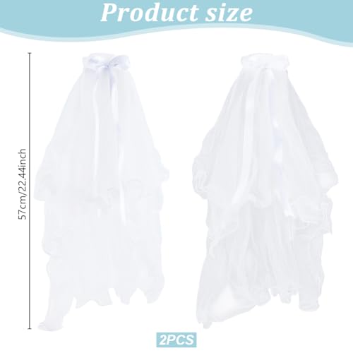 FREEBLOSS 2 Stück Hundehochzeitskleid Mit Schleife Hochzeitsschleier Hundehochzeitsoutfit Hunde Tutu Für Große Hunde Hochzeitskleid Für Hunde Weibliches Brautkostüm Haustier Hochzeitsschleier