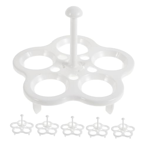 RORPOIR Support à Œufs Vapeur 6 Pièces 5 Trous En Acier Inoxydable Résistance Haute Température Compact Pour Cuisson Vapeur La Cuisine Ménagère