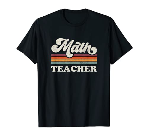 Rétro Math Teacher Back to School T-Shirt