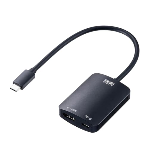 C HDMI　変換器 サンワダイレクト Type-C HDMI 変換アダプタ 8K/60Hz 4K/144Hz 500-KC041
