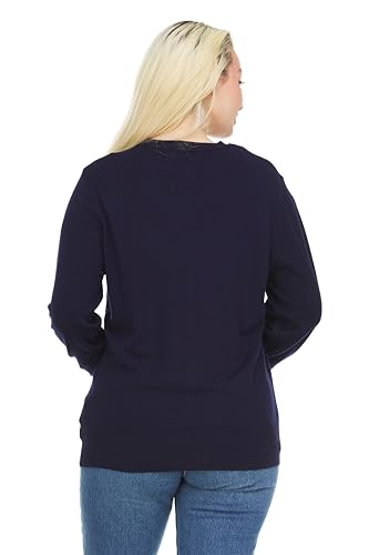 Women's Lightweight Crewneck Cardigan Sweater4