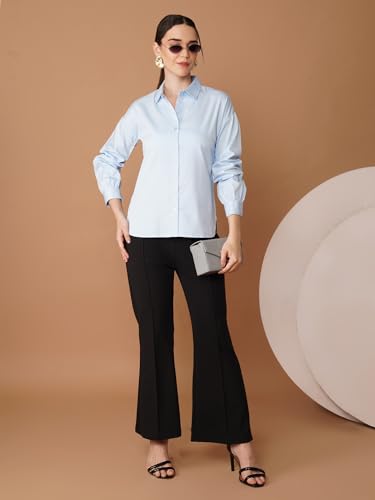 Image of OOMPH! Full Sleeve Stylish Western Drop Shoulder Shirts for Women Regular fit Shirts for Woman