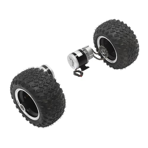 JJsdwin Jeu de roues, jeu de roues doubles avec interrupteur à bouton, kit de conversion moteur Drive Air Wheel pour scooter électrique et scooter de plage...