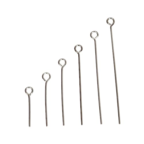 IWOWHERO Nine Word Jewelry Needles Stainless Steel Open Eye Pins Jewelry Making Findings Beads for Bracelets