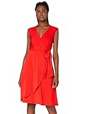 amazon rotes wickelkleid Eine Amazon-Marke Amazon-Marke: TRUTH & FABLE Damen Wickelkleid aus Jersey, Rot (Red), 38, Label:M