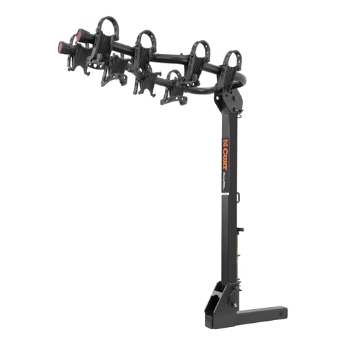 CURT 18064 Premium Trailer Hitch Bike Rack Mount, Fits 2-Inch Receiver, 4 Bicycles
