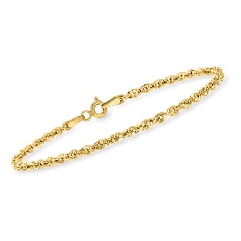 RS Pure by Ross-Simons Italian 14kt Yellow Gold Rope-Chain Bracelet. 7 inches Cover