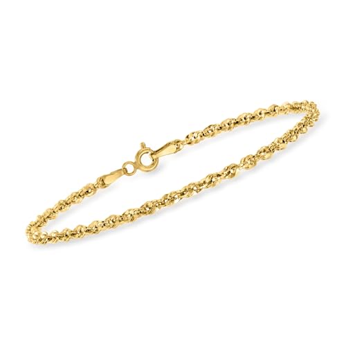 Pure Collection by Ross-Simons Italian 14kt Yellow Gold Rope-Chain Bracelet
