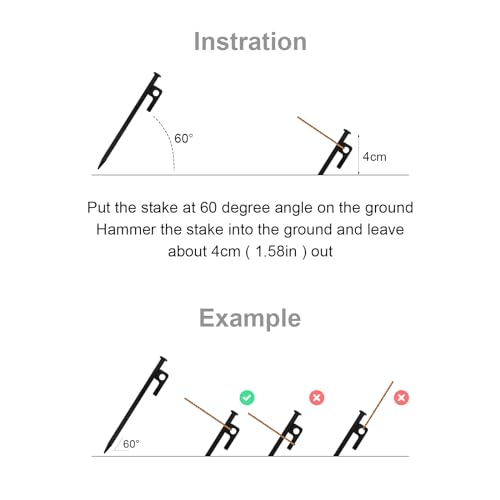 Yuhtech 8Pz Picchetti per Tenda in Acciaio