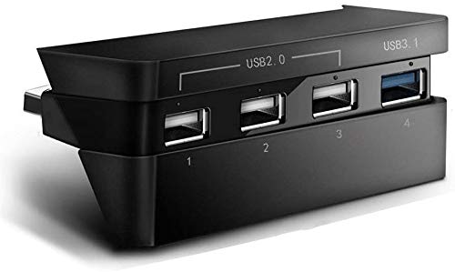 Ps4 Slim Hub, 4-Port USB Controller Charging Interface Expansion, USB 3.0 High-Speed Transmission Interface, Suitable for Ps4 Slim