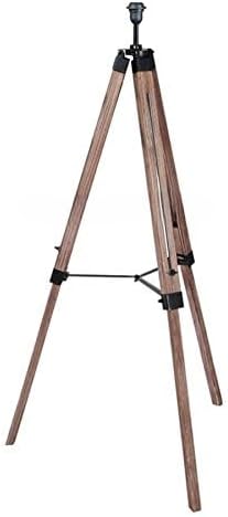 NauticalMart Industrial Wood Tripod Floor Lamp Base