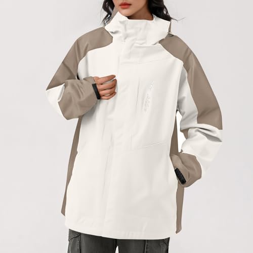 Womens Rain Coats Waterproof with Hood Travel Lightweight Windbreaker Jackets Casual Long Sleeve Lined Jacket4