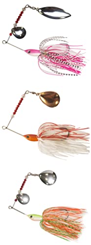 FISHIN ADDICT Dawn Collection 3 Units Spinner Bait Fishing Lure Spin Bait for Pike, Perch and bass