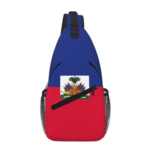 Sacoche drapeau haïtien pour festival et voyage, le sac de poitrine homme idéal