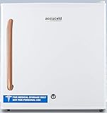 Summit Appliance FS24LTBC Compact All-Freezer for General Purpose Use with Pure Copper Handle, Manual Defrost, One-piece Interior Liner, Adjustable Thermostat, Flat Door Liner and Lock