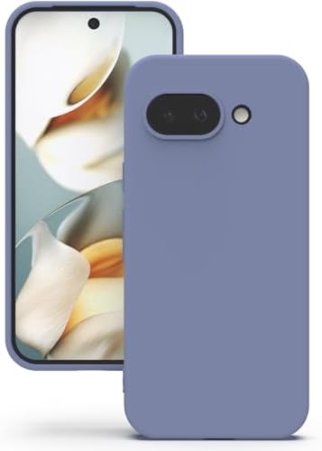 YATWIN Hülle für Google Pixel 9a, Silikon Handyhülle mit Futter, 1mm Kamera und Displayschutz, Dünn & Leicht, Anti Kratzer Case, Lavendelgrau