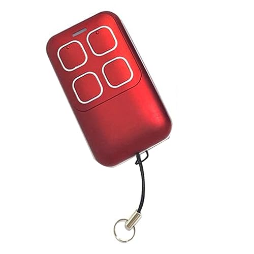 GYSURYB - Mando a distancia universal para puerta de garaje (280-868MHz) - Mando a distancia de 4 botones, copia de control remoto de puerta eléctrica resistente fácil de usar, color rojo