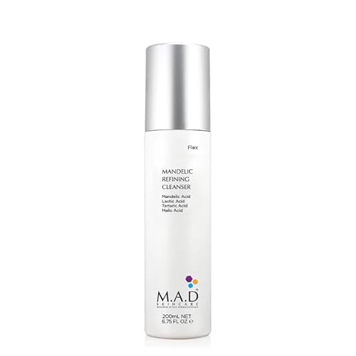 M.A.D Mandelic Refining Cleanser - Gentle Alpha-Hydroxy Acid Cocktail for Deep Cleansing, Hydration & Skin Tone Refinement - Brightening & Acne Care - Ideal for Professional Backbar & At-Home Skincare