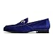 LCQL Men's Fashion Casual Walking Shoes Stitched Suede Leather Walk Shoes Big Size 8 Blue